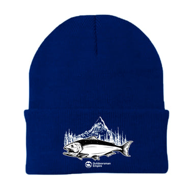 Fishing Mountain Embroidered Beanie